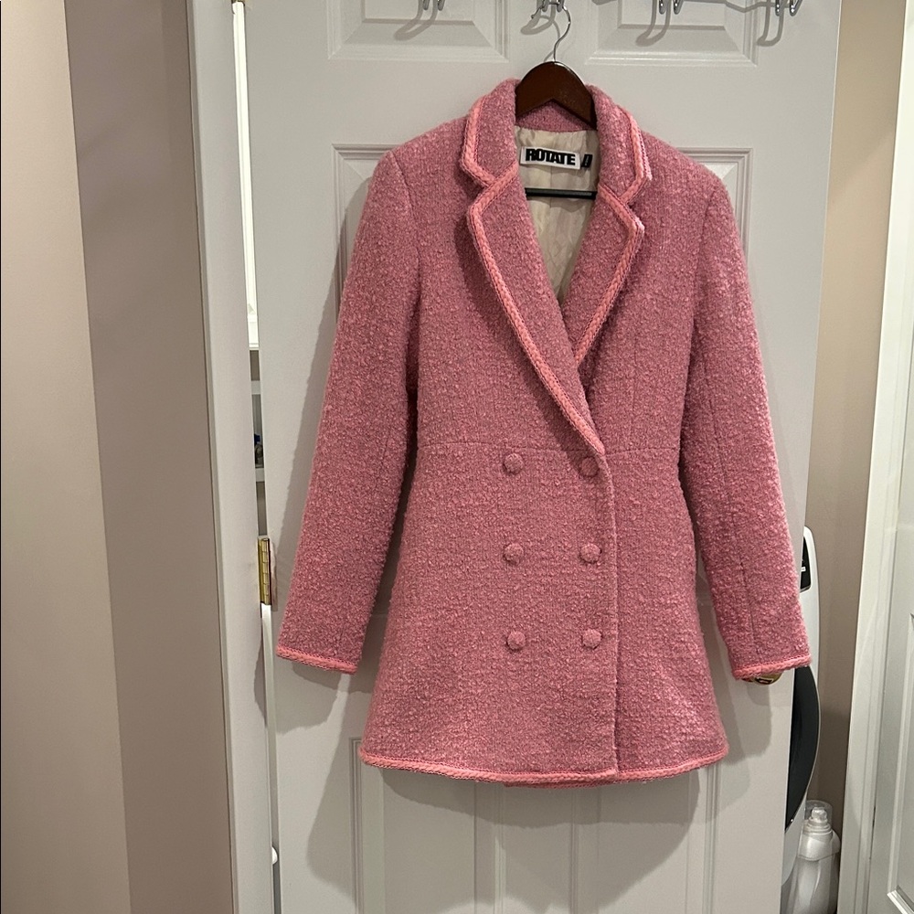 Rotate Pink Double Breasted  Tweed Coat Size 6. for Women